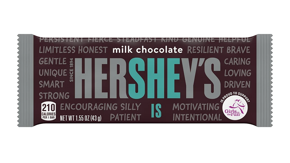 Limited-edition Hershey's SHE bars celebrate women and girls during the month of March.